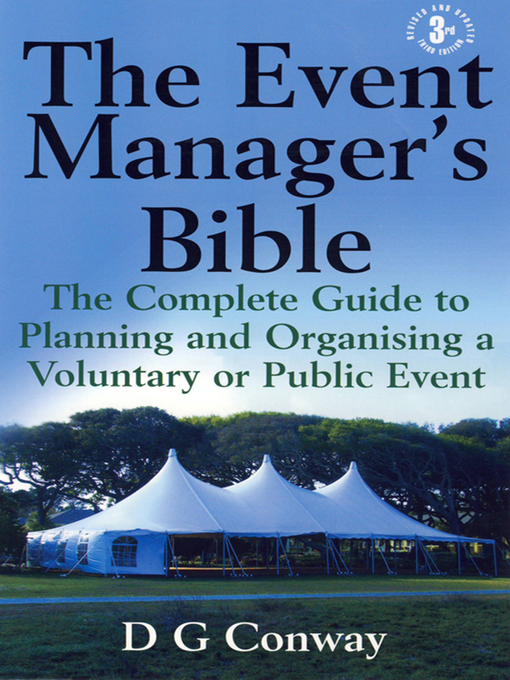 Title details for The Event Manager's Bible by D.G. Conway - Available